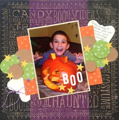 Colorpop On A Black Background Halloween Layout Ideas Scrapbooking