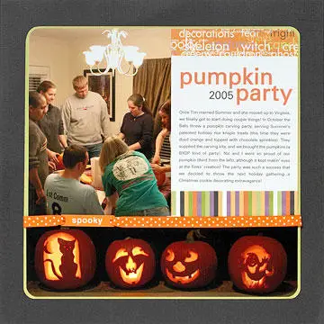 Document That Pumpkin Carving Action Halloween Layout Ideas Scrapbooking