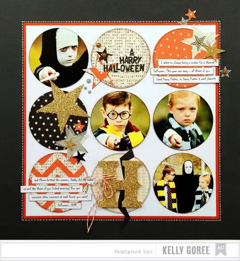 Document The Halloween Costumes Halloween Layout Ideas Scrapbooking