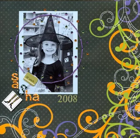 Document The Halloween Costumes Halloween Layout Ideas Scrapbooking