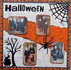 Document The Halloween Costumes Halloween Layout Ideas Scrapbooking
