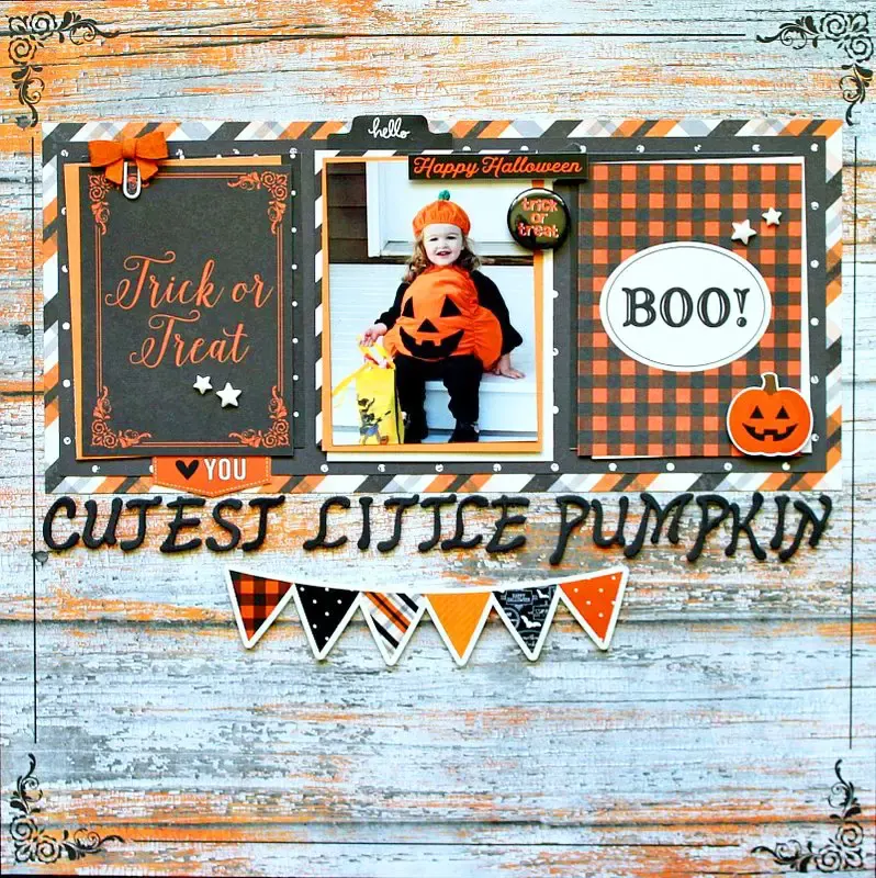 Document The Halloween Costumes Halloween Layout Ideas Scrapbooking