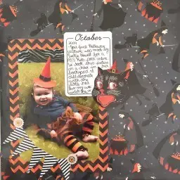 Document The Halloween Costumes Halloween Layout Ideas Scrapbooking