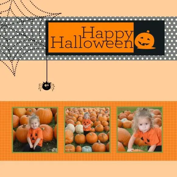 Don’t Be Afraid Of White Space Halloween Layout Ideas Scrapbooking