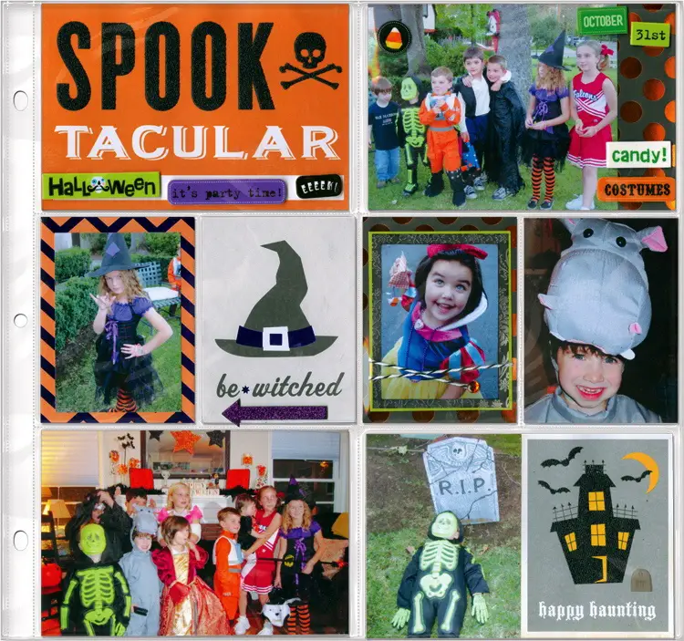 Halloween Pages Project  Life  Edition Halloween Layout Ideas Scrapbooking