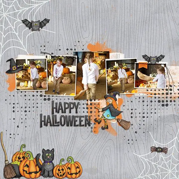 Photo Banner Collages Of Multiple Photos Halloween Layout Ideas Scrapbooking