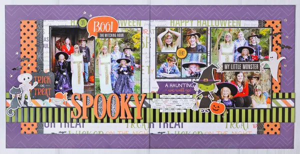 Traditional  Halloween  Pages Halloween Layout Ideas Scrapbooking