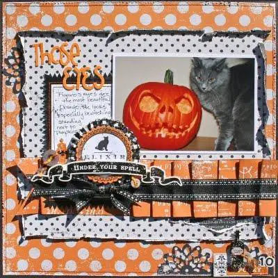 Traditional  Halloween  Pages Halloween Layout Ideas Scrapbooking
