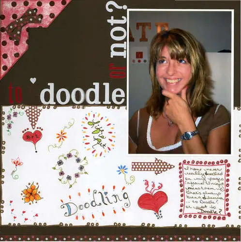 how to use doodles on your scrapbook page;doodle scrapbook layouts; doodle page inspiration; doodling on layouts; doodle pages; document using doodles;