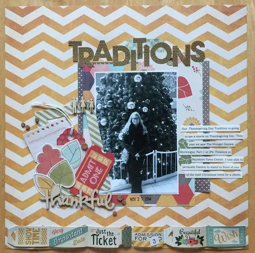 document your family thanksgiving traditions thanksgiving Layout Ideas Scrapbooking