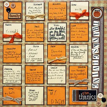 journal about what you are thankful for thanksgiving Layout Ideas Scrapbooking
