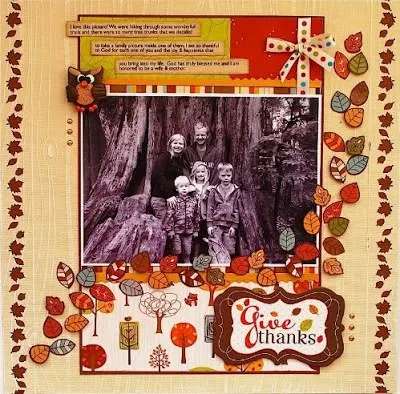 journal about what you are thankful for thanksgiving Layout Ideas Scrapbooking