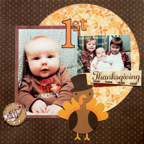 make the photo the star  thanksgiving Layout Ideas Scrapbooking